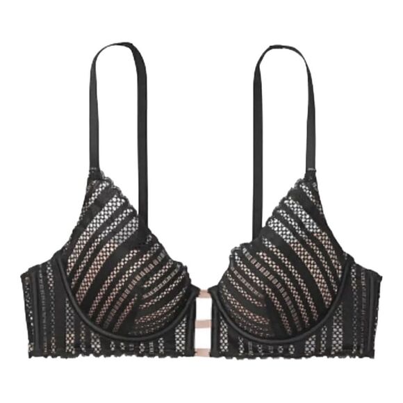 Victoria's Secret Luxe Lingerie Lace Lightly Lined Plunge Bra in the Size 36D - Picture 1 of 16